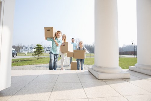 House movers preparing a property move in Acton