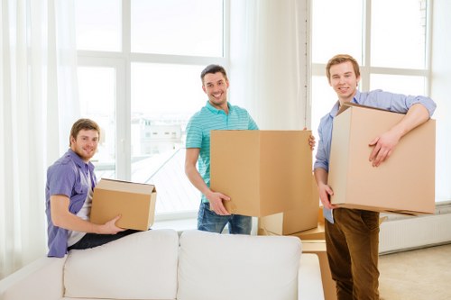 Moving van and loading process for a local Acton removal company